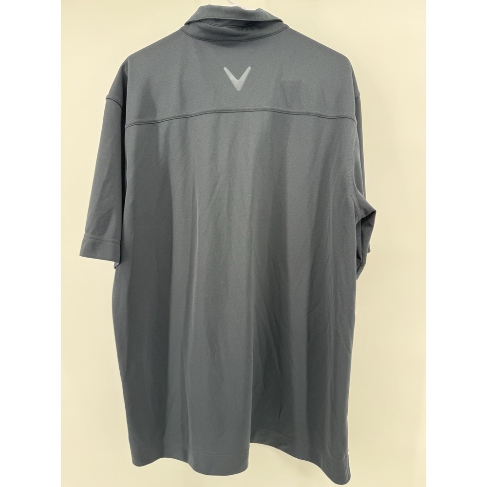 Callaway Polo Shirt Men XL Performance Polyester Stretch Black - Picture 3 of 7